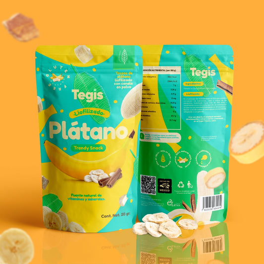 Plátano con canela liofilizado 20g