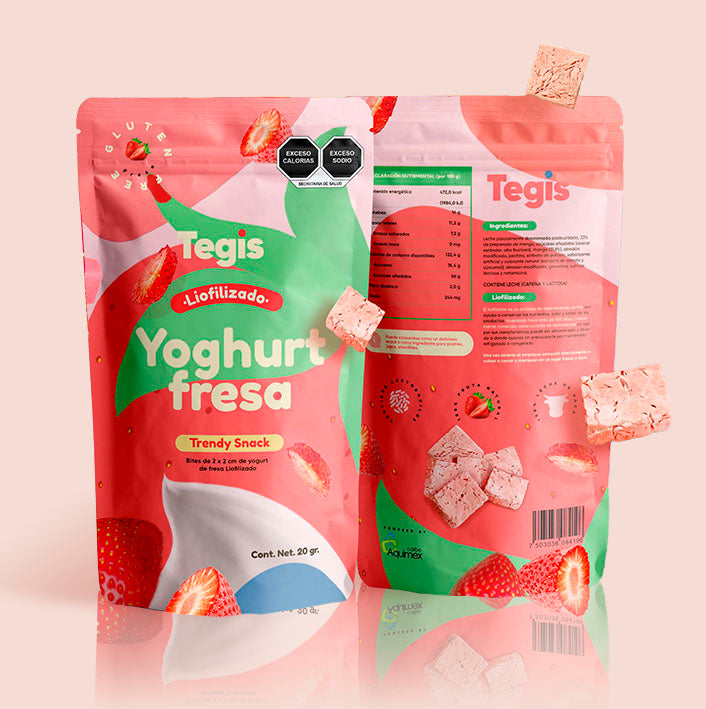 Bites de yoghurt de fresa liofilizada 20g