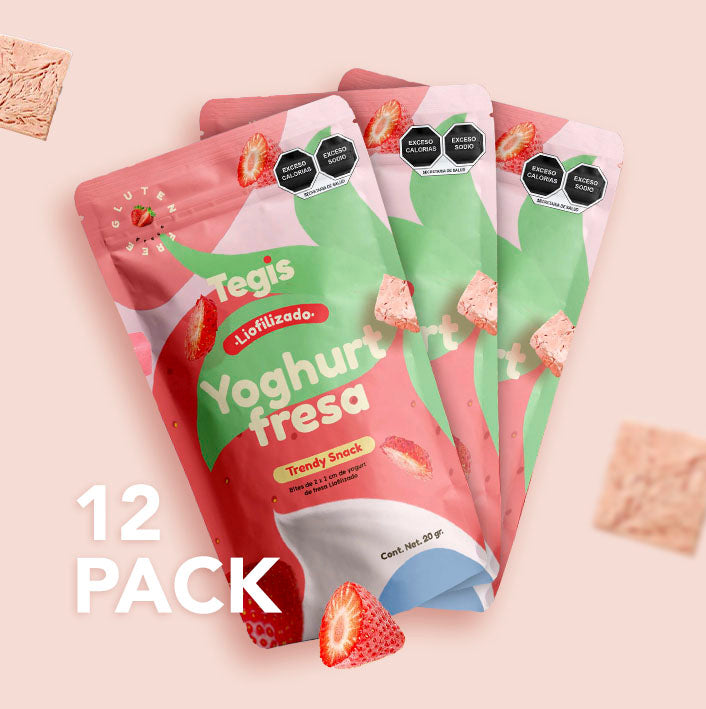Bites de yoghurt de fresa liofilizada (12 pack)