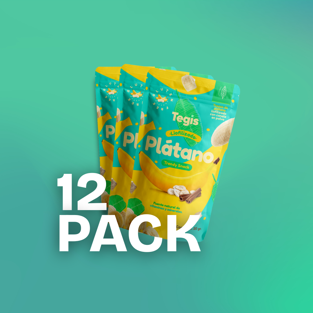 Plátano con canela liofilizado (12 pack)