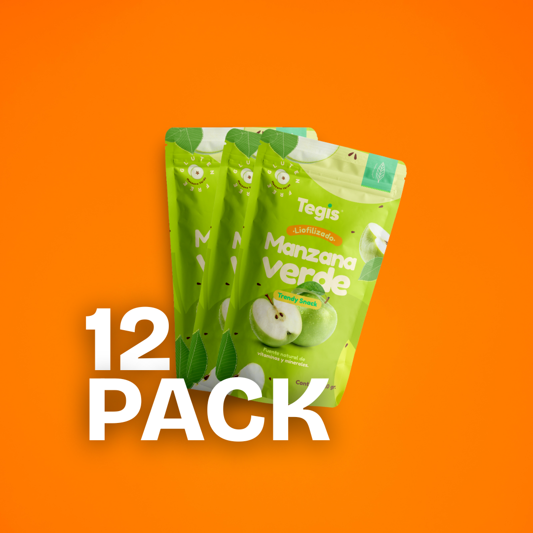 Manzana verde liofilizada (12 pack)
